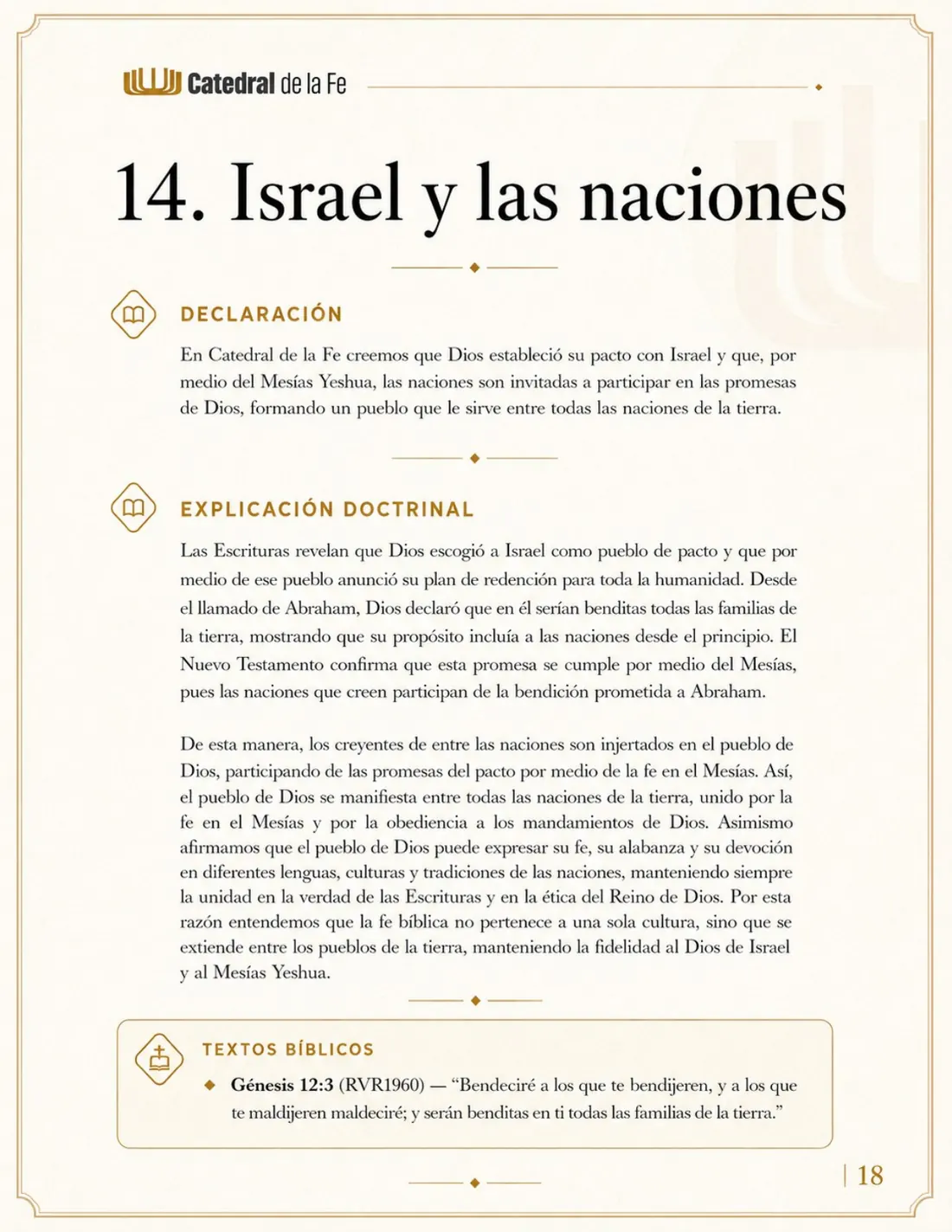 Confesión de Fe de Catedral de la Fe, página 18 de 21